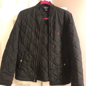 Polo Boys Black Quilted Jacket